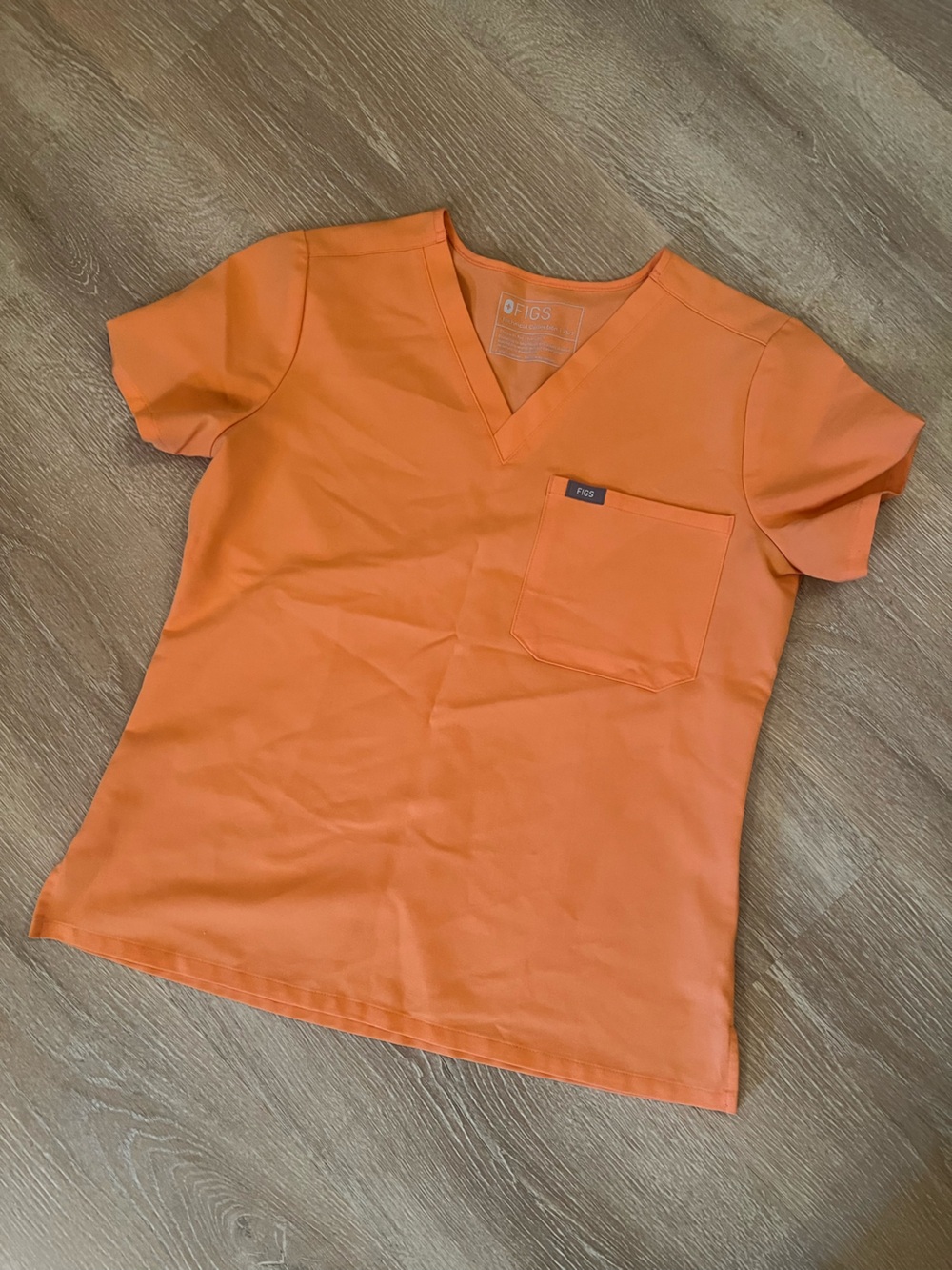 FIGS Catarina Scrub Top in Papaya